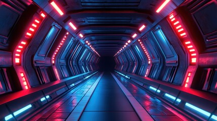 Futuristic Neon Corridor