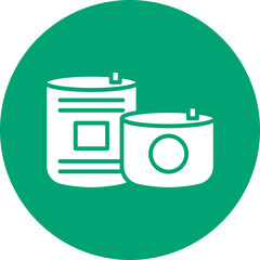 Poster - Canned Goods glyph circle icon