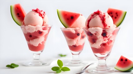 Poster - set of watermelon ice cream