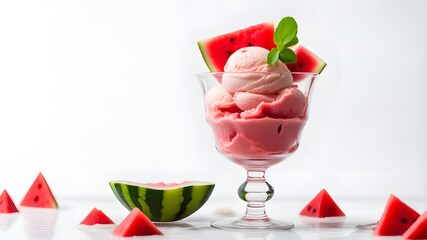 Canvas Print - set of watermelon ice cream