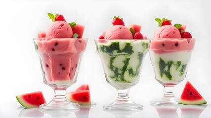 Poster - set of watermelon ice cream