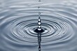 © Toseef - A water splash creating a circular ripple effect captured in vivid detail against a serene background, Ai Generated
