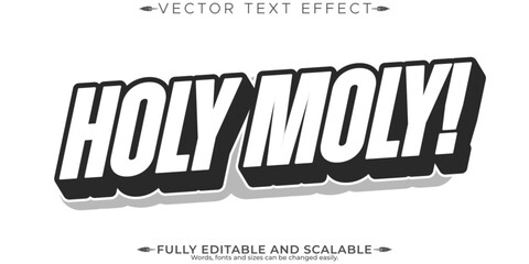 Wall Mural - Retro sticker text effect, editable 70s and 80s text style