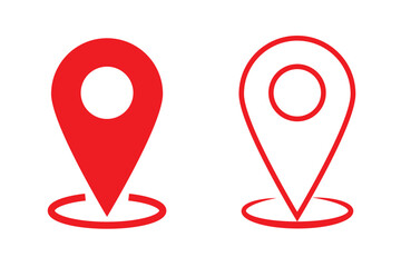 Wall Mural - pin icon set. location icon vector. destination icon. map pin