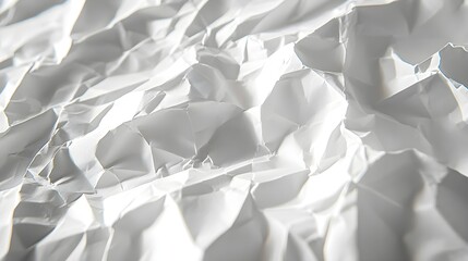 Sticker - Abstract White Crumpled Paper Texture Background