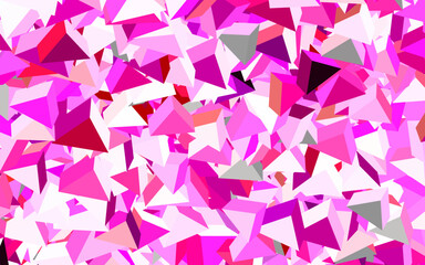 Wall Mural - Light Purple vector template with crystals, triangles.