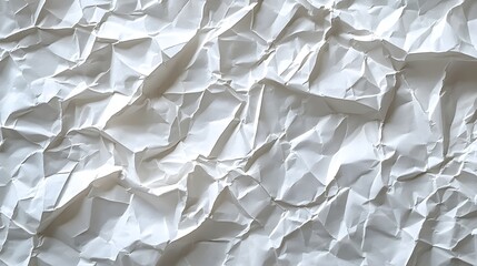 Sticker - Crumpled White Paper Texture Background