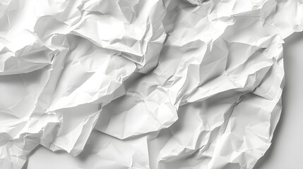 Sticker - Crumpled White Paper Texture Background