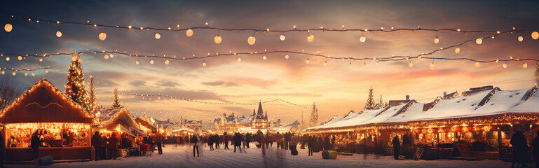 Wall Mural - christmas markte banner