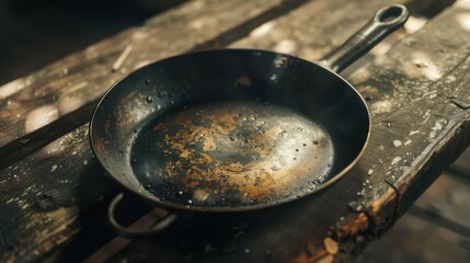 Wall Mural - frying pan on a stove