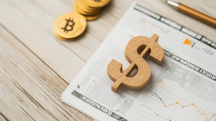 Close-up of a policy maker s desk with economic data and charts, surrounded by global currency symbols, concept of fiscal strategy