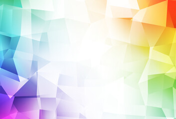 Wall Mural - light multicolor vector triangle mosaic texture.