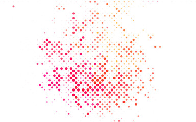 Wall Mural - light red, yellow vector blurred decorative design in abstract style with bubbles.