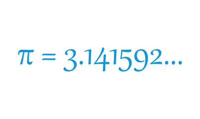 Poster - Pi mathematical number. Math resources for teachers and students.