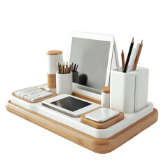 Wall Mural - Desk organizers on transparent background