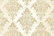 © grey - A classic damask pattern in a subdued shade of cream on a pale gold background, radiating timeless elegance