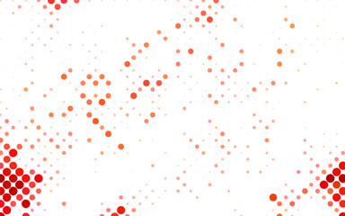 Wall Mural - light red vector illustration with set of shining colorful abstract circles.
