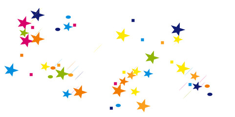 illustration colorful confetti star explosion effect light. 