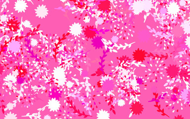 Wall Mural - light purple, pink vector natural background with flowers