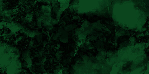 Wall Mural - Abstract old grunge green and black wall background texture. Dark  horror scary background. watercolor, retro nature background