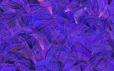Wall Mural - dark pink, blue vector backdrop with memphis shapes.