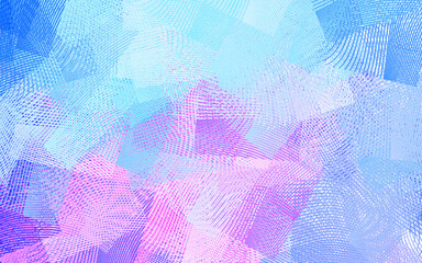 Wall Mural - light pink, blue vector texture with bent lines.