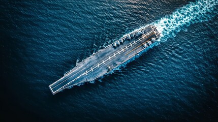 A nuclear ship, a naval ship carrier, and a fighter jet aircraft waiting to be loaded for troops. A forwarder mast stands ready for action.