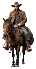 Sticker - PNG Cowboy horse mammal animal.