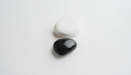 Wall Mural - white and black stone