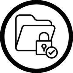 Poster - Folder Permissions Vector Icon Design