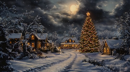 Canvas Print - Beautiful Christmas background