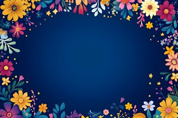 Tropical flowers background for national Hispanic heritage month, vector banner with floral pattern ornament. Latin Americans Hispanic heritage month