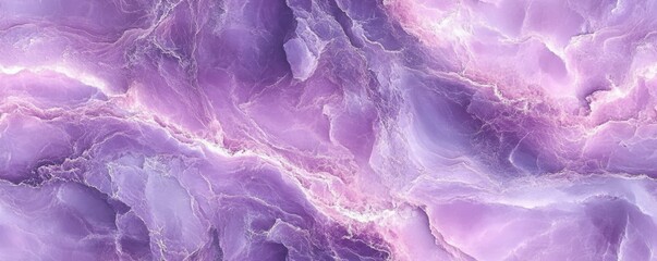 Sticker - Seamless marble pattern in soft lilac with silver streaks, [Abstract Background Marble], [Gentle and serene]