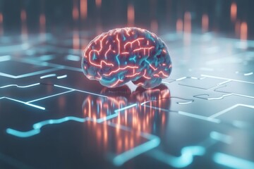 Mental models Brain circuit Digital profile of a man’s face disintegrating into pixels symbolizing the loss of identity in the age of digital transformation and data fragmentation