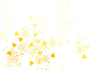 Wall Mural - light green, yellow vector texture with abstract forms.