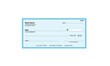 © KR - Blank bank cheque, Cheque mockup