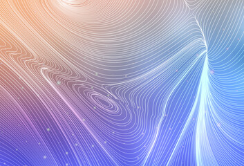 Wall Mural - light blue, yellow vector template with circles, lines.