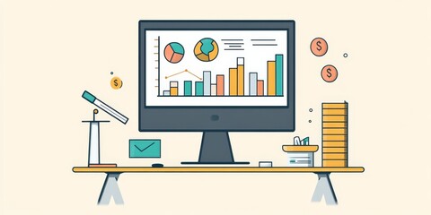 Aufkleber - Infographic showing how to manage income effectively with clear visual representation and practical advice educational and engaging