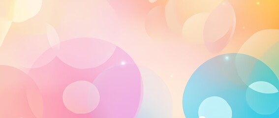 Wall Mural - Colorful background wallpaper design with circles and bubbles in pastel colors. Abstract art concept.