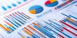 © kwanchaift - Illustrated business financial plan with colorful graphs and detailed financial data professional and precise document