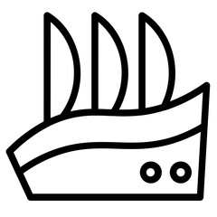 Sticker - Ship Sea Boat Line Icon