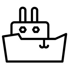 Sticker - Ship Sea Boat Line Icon