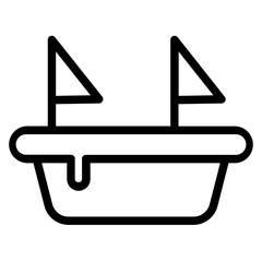 Sticker - Ship Sail Boat Line Icon