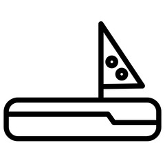 Sticker - Ship Sail Boat Line Icon