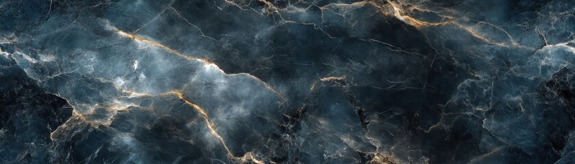 Wall Mural - Seamless abstract marble in dark slate with silver veins, [Abstract Background Marble], [Modern and elegant]