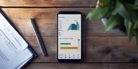 Aufkleber - Digital expense tracking app with clear charts and categories professional interface for managing personal finances