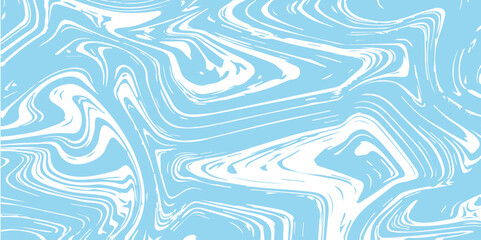 Wall Mural - abstract pattern white and blue marble texture and background. liquify swirl blue and white color ar