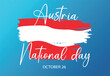 © Loya.art - Austrian National Day. October 26. Abstract grunge Austrian Flag design element. Vector illustration.