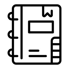 Canvas Print - notebook line icon