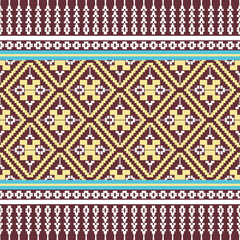 Wall Mural - Vintage Ethnic Knitted abstract geometric pattern